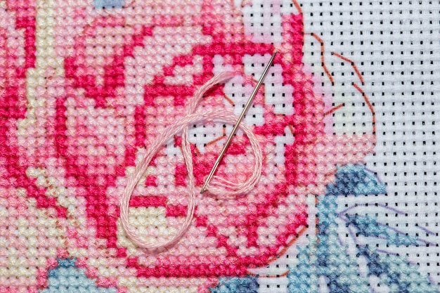 Fragment haftu jako tło opinii